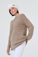 Sweter Damski Ramka BS Beż Melanż