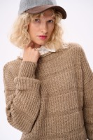 Sweter Damski Ramka BS Beż Melanż