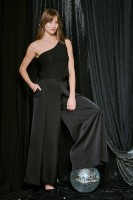 Top Damski Leslie Czarny Lurex