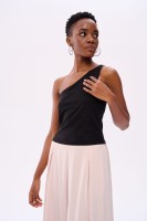 Top Damski Leslie Czarny Lurex
