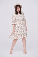 Sukienka Asiya Plus Size Ekri / Animal