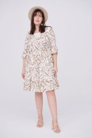 Sukienka Asiya Plus Size Ekri / Animal