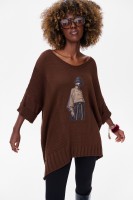 Sweter Damski Likola Chocolate