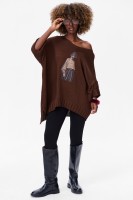 Sweter Damski Likola Chocolate