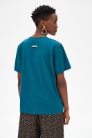 T-shirt Damski Mango Petrol