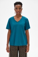 T-shirt Damski Mango Petrol
