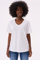 T-shirt Damski Mango Ecru