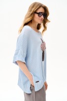 Sweter Damski Blooming Light Blue