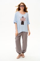 Sweter Damski Blooming Light Blue