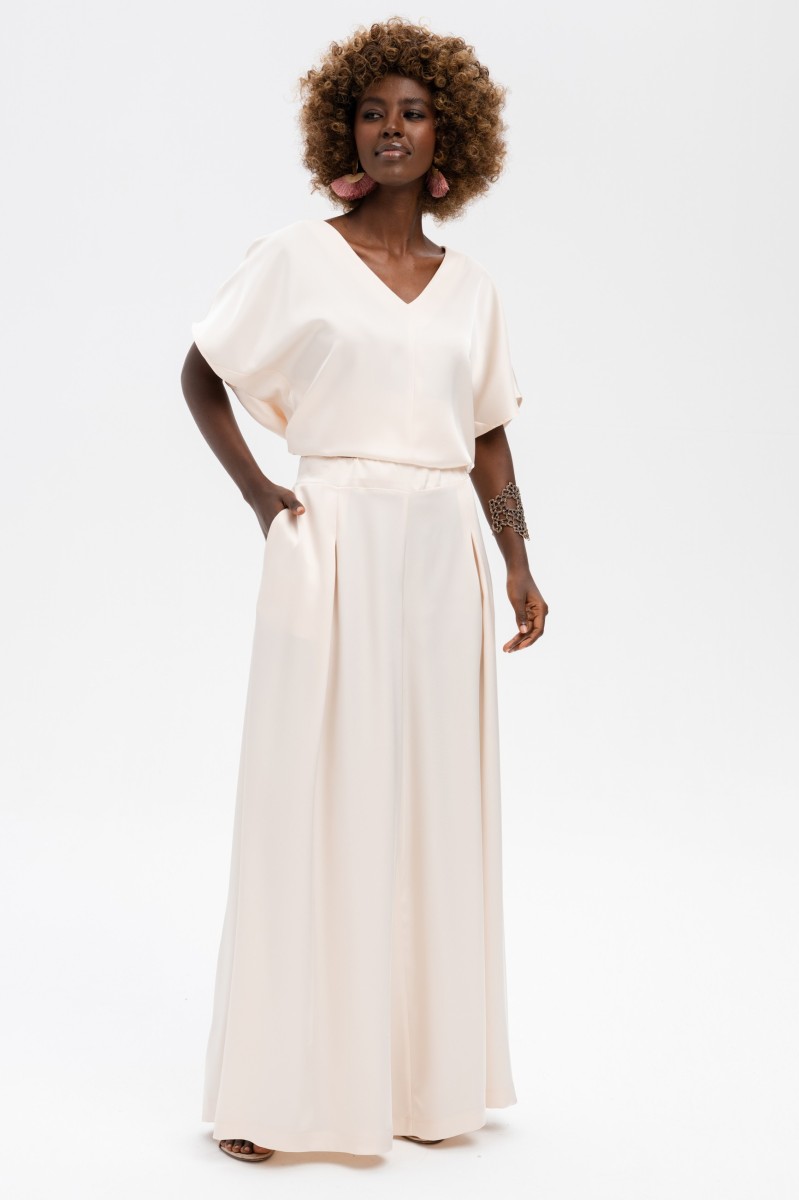 Spodnie Damskie Cygaro Ivory
