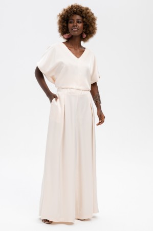 Spodnie Damskie Cygaro Ivory