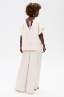 Spodnie Damskie Cygaro Ivory