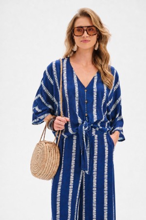 Bluzka Damska Azari Dark Navy