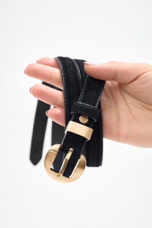 Pasek Damski LD2060 Skóra Nat. Black