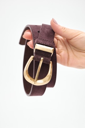 Pasek Damski LD2055 Skóra Nat. Dark Chocolate