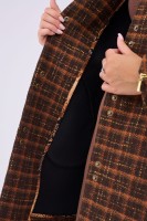 Płaszcz Damski Bordado Plus Size Ruda Krata