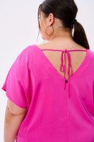 Bluzka Damska Cygaro Plus Size Fuksja