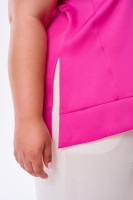Bluzka Damska Cygaro Plus Size Fuksja