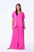 Bluzka Damska Cygaro Plus Size Fuksja