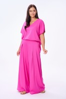 Bluzka Damska Cygaro Plus Size Fuksja