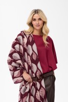 Szal Damski YF 6360 Claret Leaves