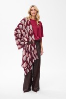 Szal Damski YF 6360 Claret Leaves