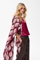 Szal Damski YF 6360 Claret Leaves