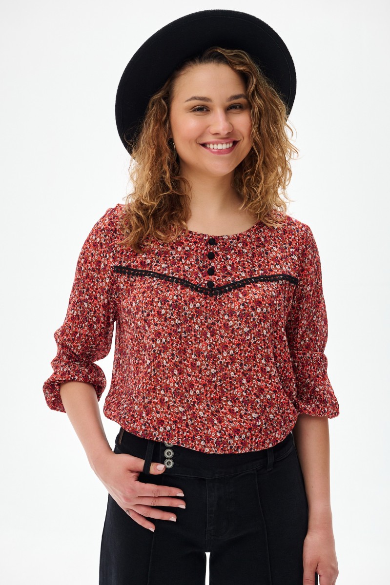 Bluzka Damska Marbel Light Red