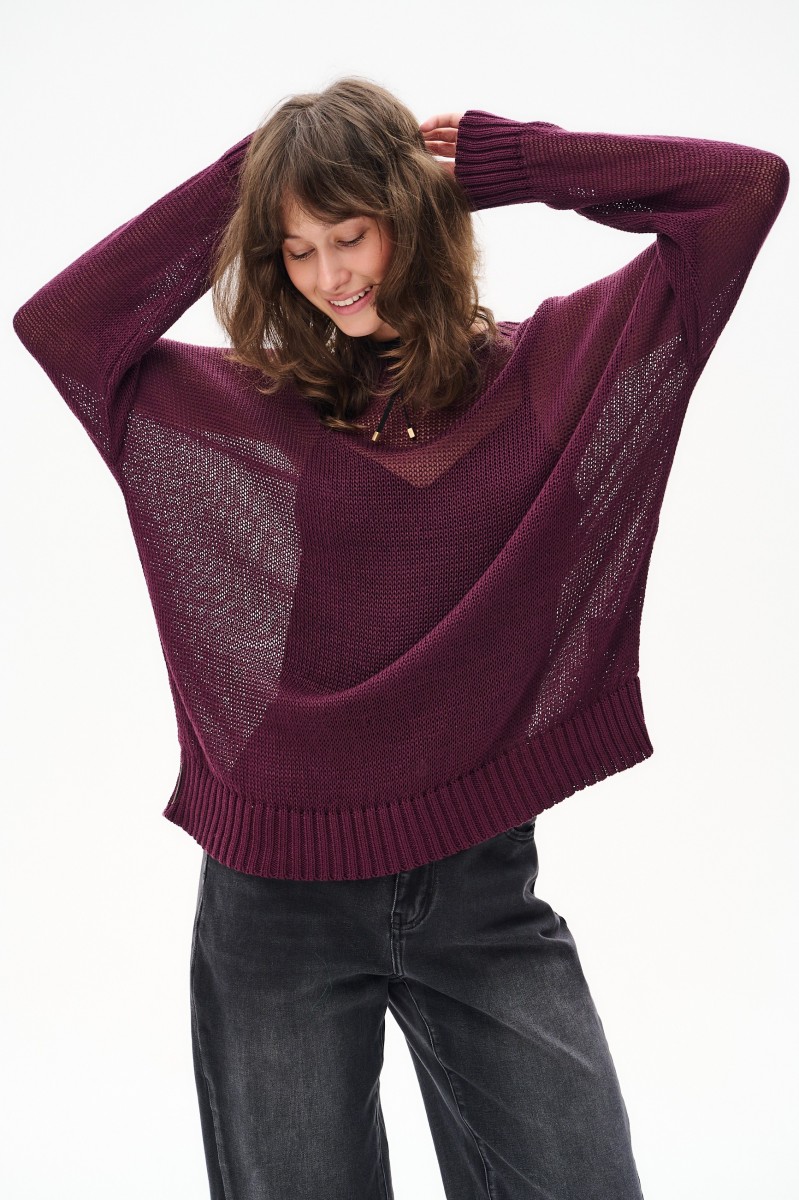 Sweter Damski Fidżi Aubergine