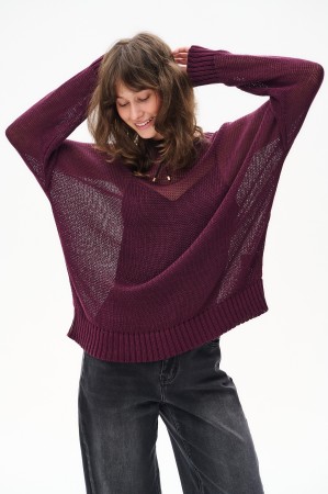 Sweter Damski Fidżi Aubergine