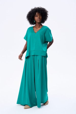 Spodnie Damskie Cygaro BS Emerald
