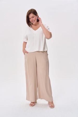 Bluzka Damska Texo Plus Size Ecru