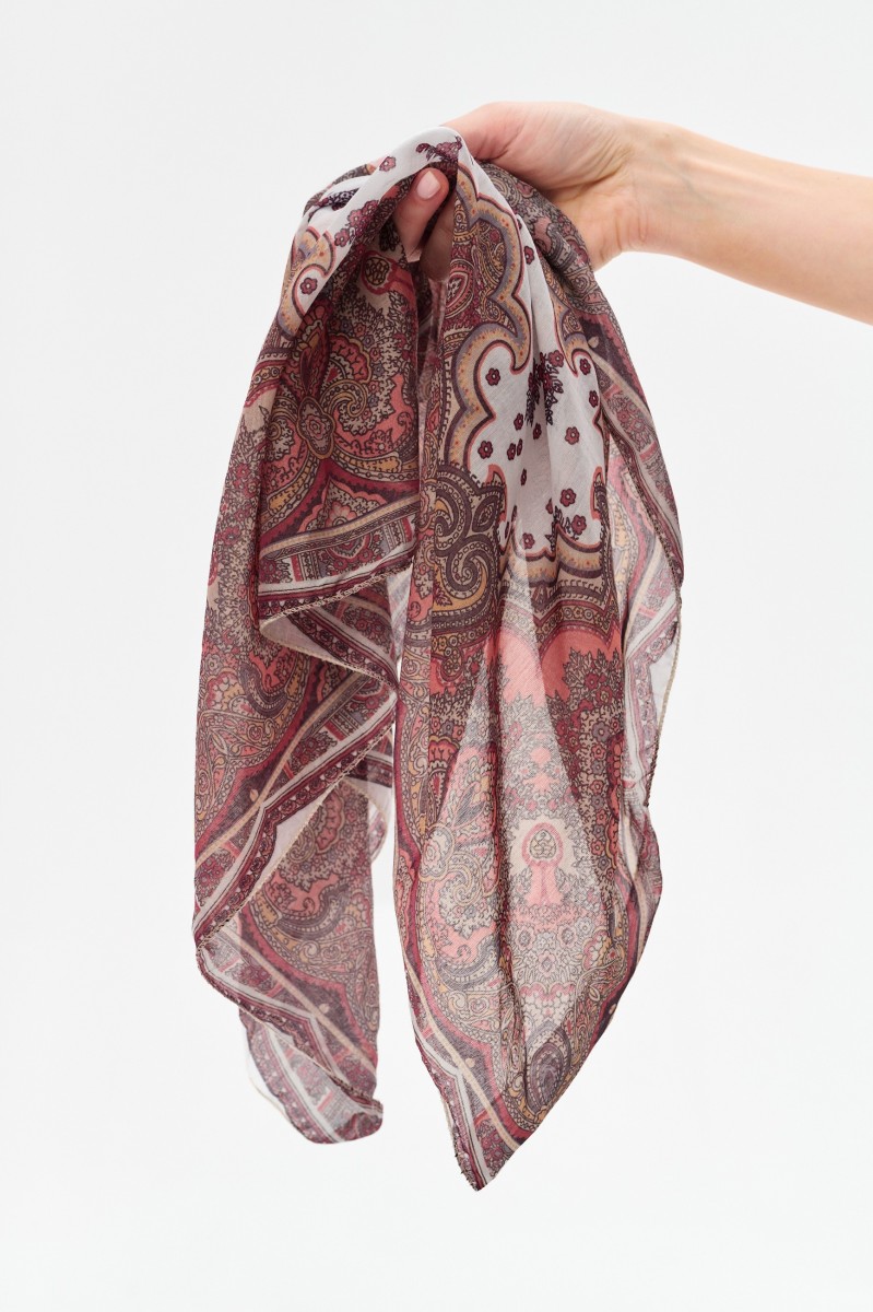 Apaszka Damska Jedwab Design 3 Wine