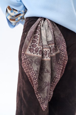 Apaszka Damska Jedwab Design 1 Brown