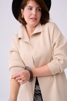 Płaszcz Huggo Plus Size Jasny Beż