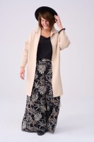 Płaszcz Huggo Plus Size Jasny Beż