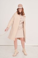 Płaszcz Huggo Plus Size Jasny Beż