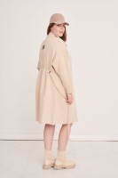 Płaszcz Huggo Plus Size Jasny Beż