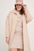 Płaszcz Huggo Plus Size Jasny Beż