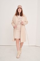 Płaszcz Huggo Plus Size Jasny Beż