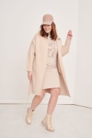 Płaszcz Huggo Plus Size Jasny Beż
