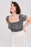 Bluzka Damska Tirra BS Patchwork Black