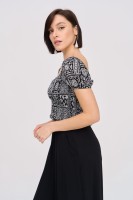 Bluzka Damska Tirra BS Patchwork Black