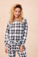 Bluza Damska Rohas BS Krata Green / White