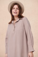 Sukienka Miggon Plus Size Cappucino