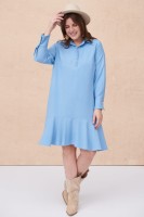 Sukienka Miggon Plus Size Błękitny
