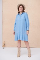 Sukienka Miggon Plus Size Błękitny