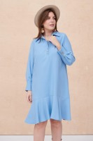 Sukienka Miggon Plus Size Błękitny