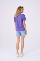 T-shirt Damski Mango BS Fiolet