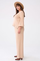 Spodnie Damskie Shirley Plus Size Ciepły Beż
